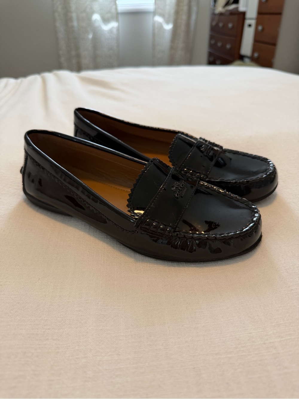 Coach Black Patent Leather Women's Loafers
